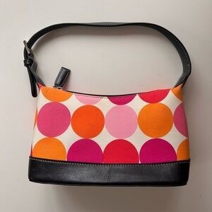 Cute Women Small Handbag, Dots Design, Pink, Red, Orange, Black and White